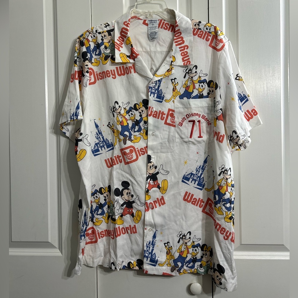 Disney World 50th Anniversary Men's Camp Short Sleeve Shirt Size XXL - Picture 12 of 12